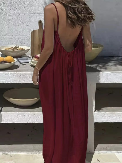 Snapbay™ Solara Backless Boho Maxi Dress