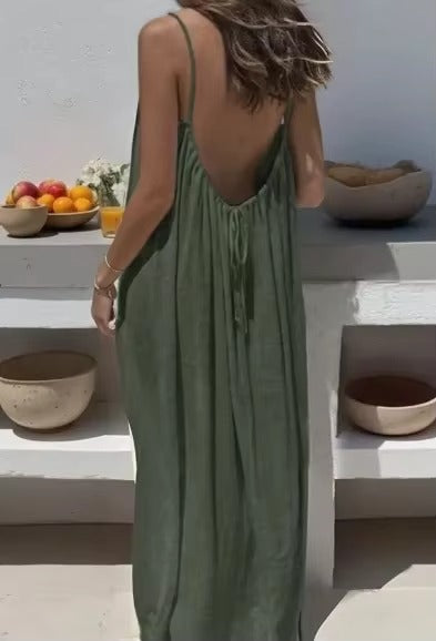 Snapbay™ Solara Backless Boho Maxi Dress